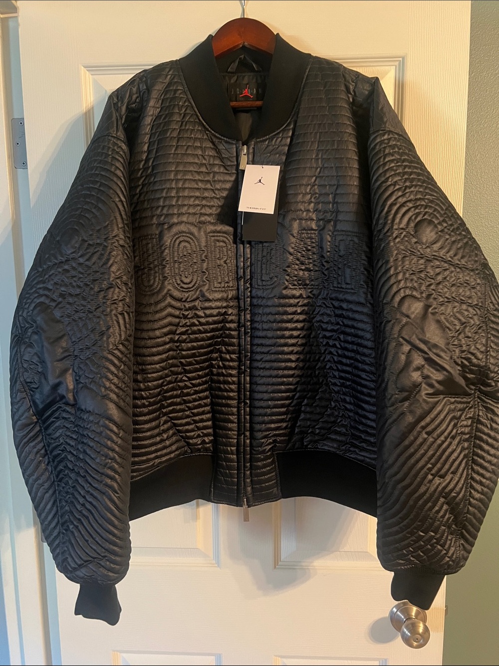 Jordan Men's Black Quilted Bomber Jacket